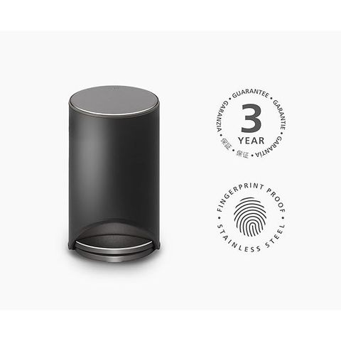 Thùng rác đạp chân Joseph Joseph Arc™ 10L Easy-push Pedal Bin 30151 màu đen mờ 733724