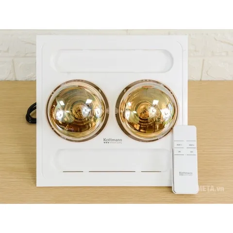 Đèn sưởi nhà tắm 2 bóng âm trần Kottmann K9R