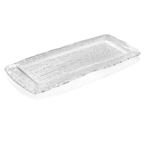 Đĩa chữ nhật IVV ALL IN ONE trắng 45x22cm