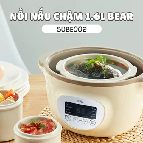 Nồi nấu chậm 1.6L Bear SUBE002