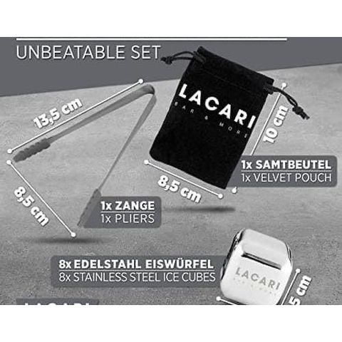 Đá viên Inox LACARI mẫu mới