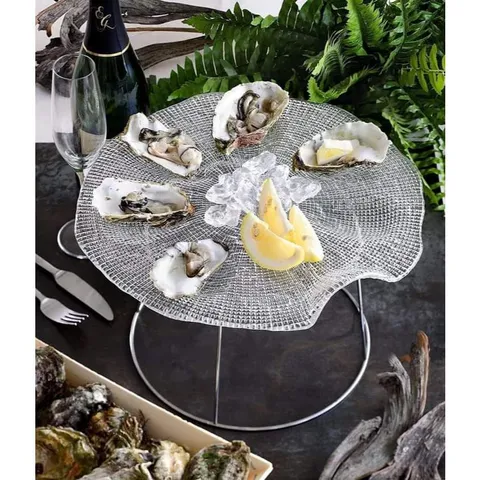 Đĩa để hàu 6 khe lõm IVV DIAMANTÉ OYSTER 34cm