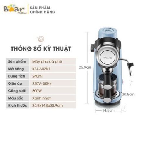 MÁY PHA CÀ PHÊ ESPRESSO BEAR CF-B02V1