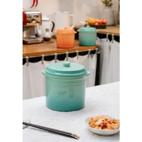 Hũ gốm sứ muối dưa cà Rainbow Kaiyo, 2L