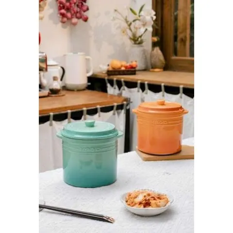 Hũ gốm sứ muối dưa cà Rainbow Kaiyo, 2L