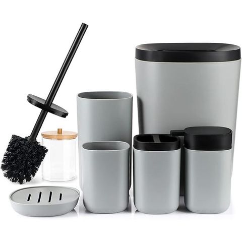 Bộ dụng cụ phòng tắm 6 chi tiết DUFU màu xám