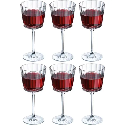 BỘ 6 LY VANG PHA LÊ PHÁP CRISTAL D'ARQUES MACASSAR 350ML 734162