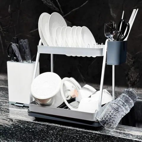 Kệ bát đĩa 2 tầng 2Lock 2-Tier Aluminum Dish Rack