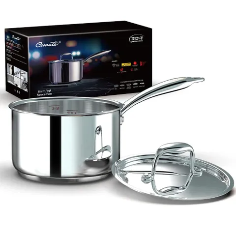 Quánh inox Ciwete saucepan with lid 18cm