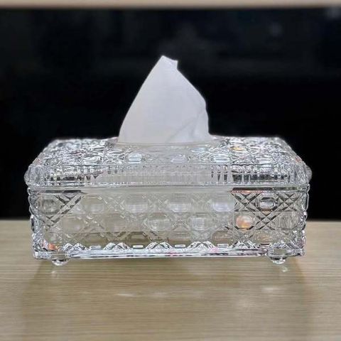 Hộp đựng giấy pha lê mài cao cấp