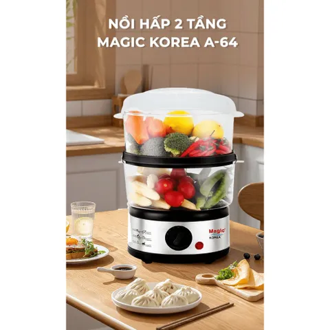 Nồi Hấp Thực Phẩm 2 Tầng MAGIC Korea A-64