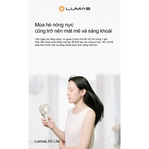 Quạt tích điện cầm tay Lumias X5 lite