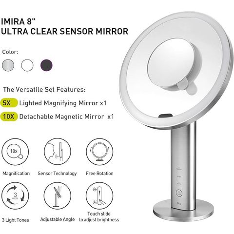 Gương cảm biến thông minh EKO EK5288WH-5X-E iMira Ultra clear (Màu trắng ngọc trai)