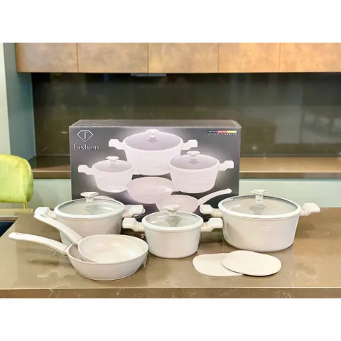 Bộ nồi 10 chi tiết Berlinger Haus x FashionTV FTV-0077 màu kem- Fashion Collection
