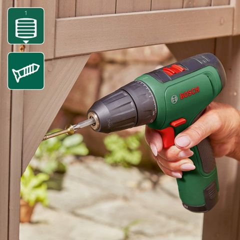 Máy khoan không dây Bosch EasyDrill 1200 (pin 2.0 Ah, Hệ thống 12 Volt, bộ mũi khoan và vặn vít)
