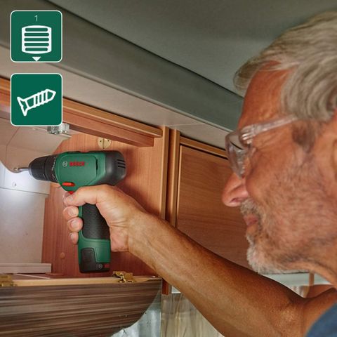 Máy khoan không dây Bosch EasyDrill 1200 (pin 2.0 Ah, Hệ thống 12 Volt, bộ mũi khoan và vặn vít)