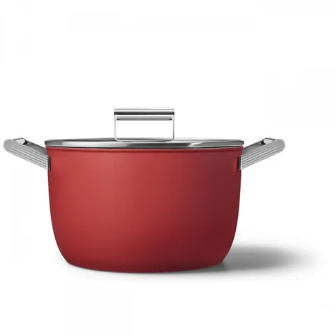 Nồi Casserole SMEG CKFC2611RDM 26cm màu đỏ kèm vung kính
