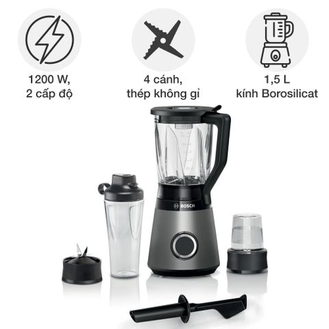Máy xay sinh tố Bosch MMB6177S VitaPower Serie 4