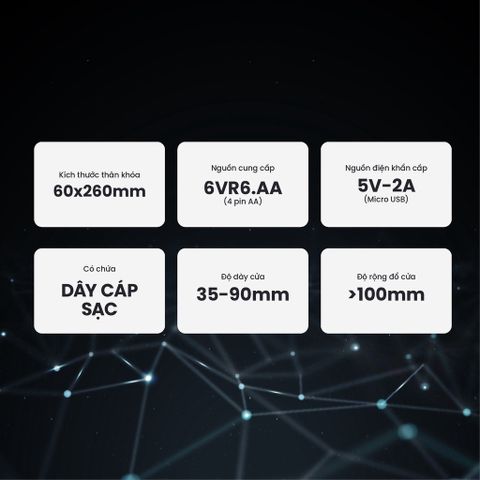 Khóa vân tay FSID 30KBL FASTER mở bằng sinh trắc học, app điều khiển, thẻ từ, mật mã