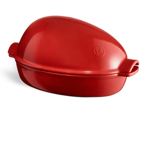 Thố Nướng Có Nắp Cỡ lớn Emile Henry EH348444 41,5 x 27,5 cm Màu Đỏ Burgundy