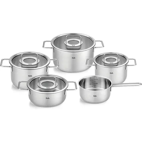 Bộ nồi Fissler Pure Collection 4 nồi 1 quánh nắp inox