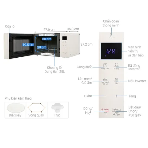Lò vi sóng LG MS2535GIK 25 lít