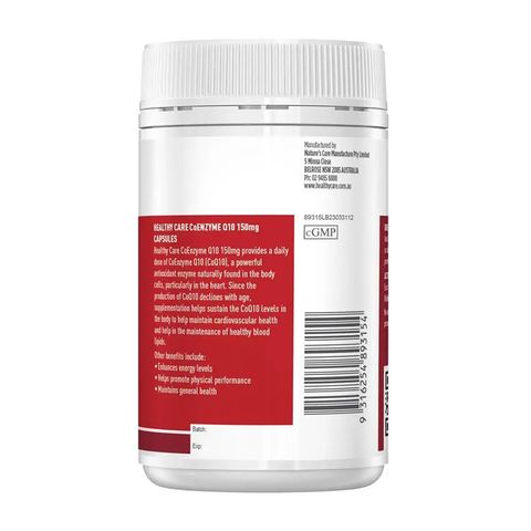 Viên uống hỗ trợ tim mạch - Healthy Care CoEnzyme Q10 150mg - Nhập Úc