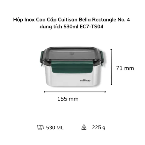 Hộp Inox Cao Cấp Cuitisan Bella nhiều dung tích