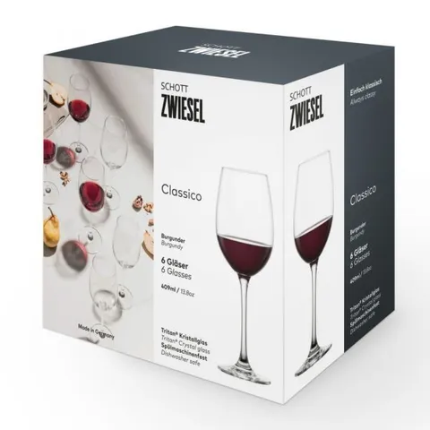 Bộ 6 ly rượu vang đỏ pha lê Schott Zwiesel 123651 Burgundy Classico 409 ml 735174