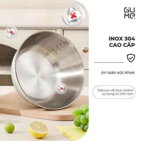BỘ RỔ CHẬU INOX 304 GUME GM-DR0025 25CM 735207