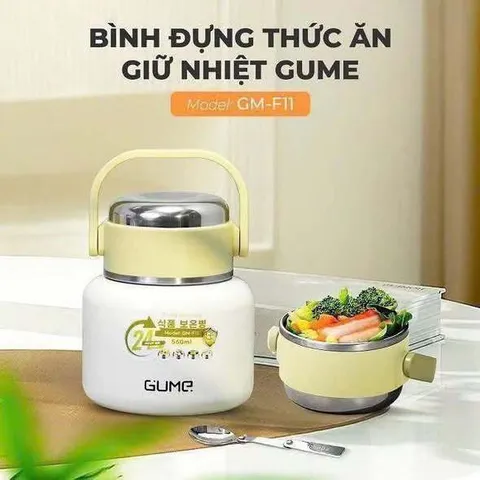 BÌNH ĐỰNG THỨC ĂN GIỮ NHIỆT GUME GM-F11 560ML 735246