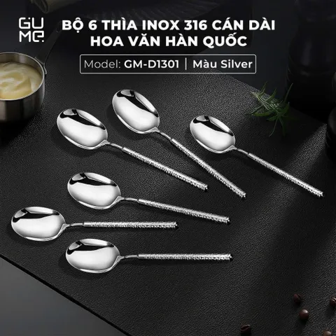 BỘ 6 THÌA INOX 316 CAO CẤP GUME 735321