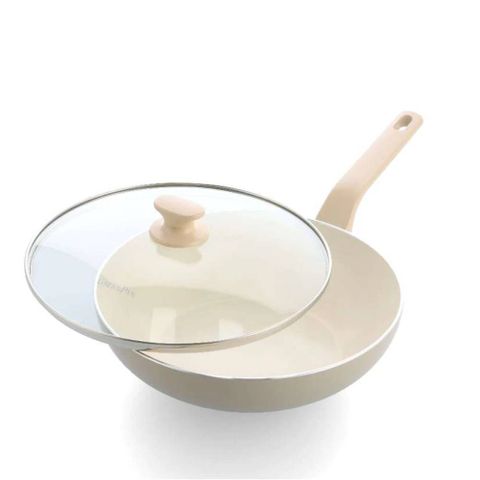 Chảo chống dính sâu lòng GreenPan 24cm Essence CC009916-101 có nắp kính