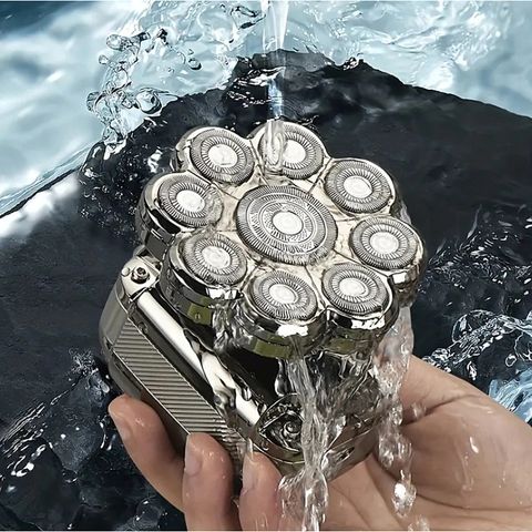 Máy Cạo Râu, Cắt Tóc, Cạo Trọc Đầu SHAVER 5 in 1, 9 Lưỡi, Dùng Cho Cả Người Hói Đầu.