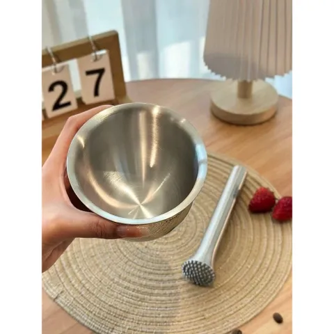 Set chày cối chất liệu inox Chockmen