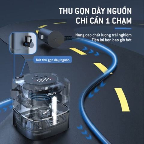 Máy bơm lốp ô tô thông minh Lifepro BOXER-616