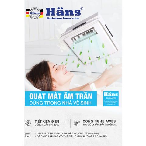 Quạt mát âm trần Hans H10S