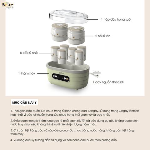 Máy làm sữa chua Bear SB-SC10C 735796