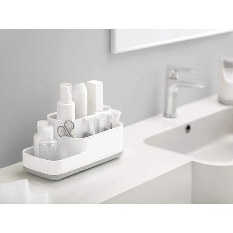 Khay Đựng Bàn Chải Mỹ Phẩm Nhà Tắm Joseph Joseph 70513 EasyStore Trắng Xám