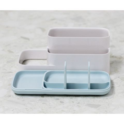 Khay Đựng Bàn Chải Mỹ Phẩm Nhà Tắm Joseph Joseph 70513 EasyStore Trắng Xám