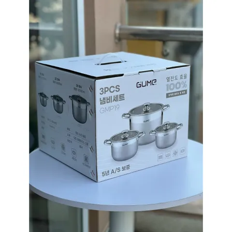 Bộ nồi 3 chiếc inox cao cấp 5 đáy GUME GMP19