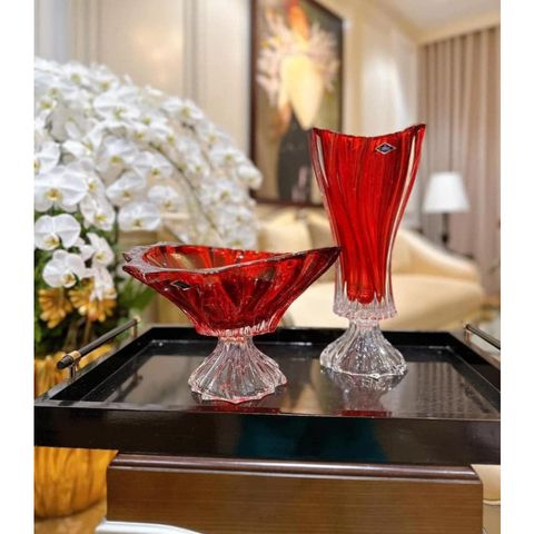 Tô phale chân đế Bohemia Plantica, miệng 32cm