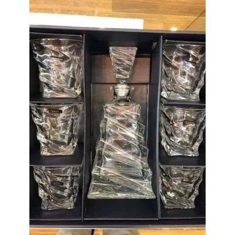 Bộ Bình Rượu Whisky Pha Lê Tiệp Crystal Bohemia Casablanca Nhập Séc