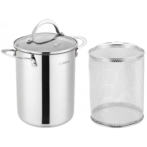 Nồi inox chiên ngâp dầu, kèm giỏ inox Arber AN-03VH