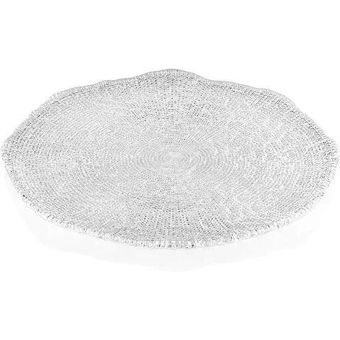Đĩa tròn IVV DIAMANTE trắng 34cm