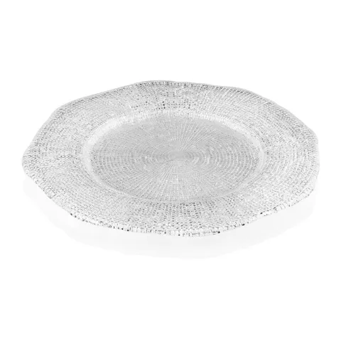 Đĩa tròn IVV DIAMANTE trắng 34cm