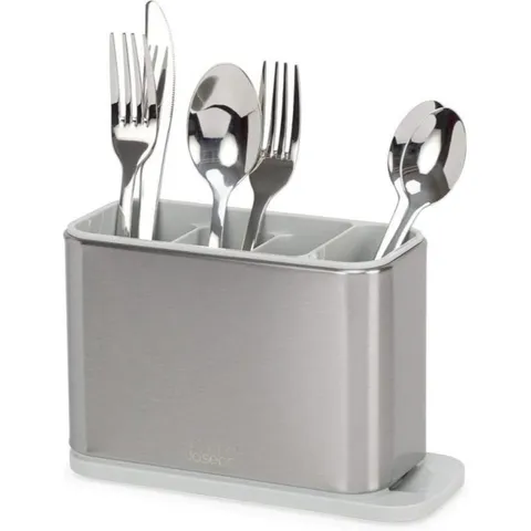 Hộp đựng thìa dĩa Joseph Joseph 851694 Surface Stainless Steel Cutlery Drainer – Light Stone