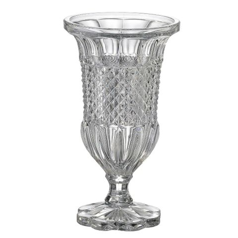 Bình hoa pha lê Bohemia Alexandria đế tròn cánh hoa 30cm