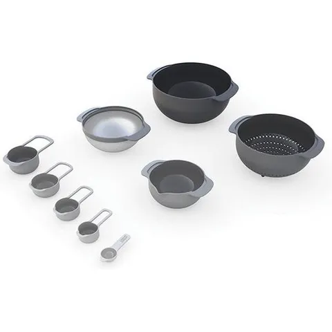 Set âu, rổ, đong Joseph Joseph 98468 Nest 9 Plus - Tonal Grey