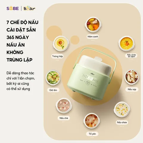 Nồi Nấu Chậm Bear 1L SB-NNC10